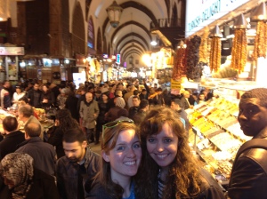Kathleen and I at the Spice Bazaar, Hamilton is on the right